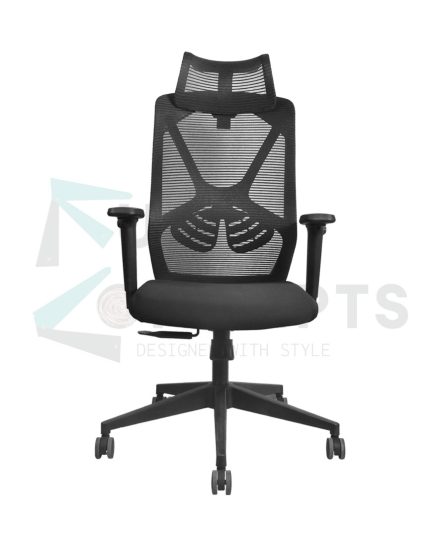 Yaris HB High Back Chair | Premium Executive Seating, Modern Office | High Back Mesh, Advanced Lumbar Support, Headrest, Adjustable Arms
