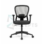 Furniconcepts Butterfly MB Medium Back Chair | Statement Seating, Dining Furniture | Distinctive Butterfly Motif, Ergonomic Support, Durable Metal Legs