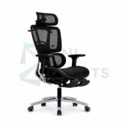 Furniconcepts Ergoman High Back Chair | Advanced Ergonomic Office Seating, Executive/Manager Chair | Full Mesh Design, Multi-Adjustable Features, Lumbar Support, Headrest