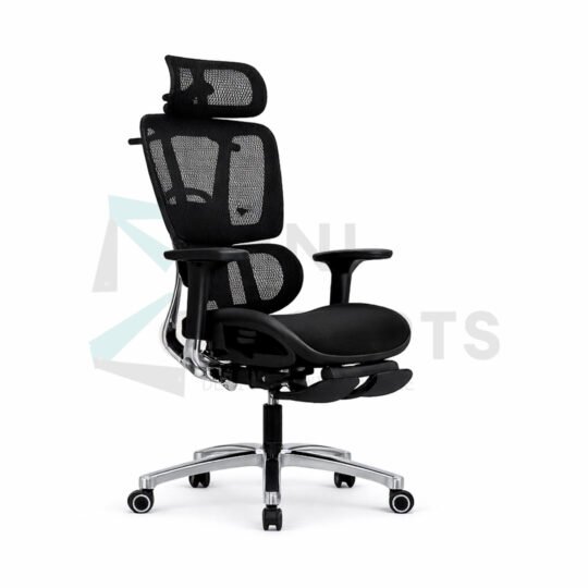 Furniconcepts Ergoman High Back Chair | Advanced Ergonomic Office Seating, Executive/Manager Chair | Full Mesh Design, Multi-Adjustable Features, Lumbar Support, Headrest