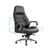 Furniconcepts Boss HB High Back Chair | Premium Executive Seating, CEO Chair | High Back, Deep Cushioning, Black Leatherette Upholstery, Recline Function.