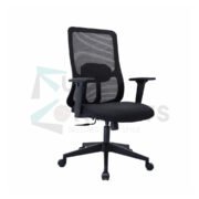Furniconcepts Ozone MB Medium Back Chair | Ergonomic Mesh Office Seating, Task Chair | Breathable Mesh Back, Lumbar Support, Adjustable Height