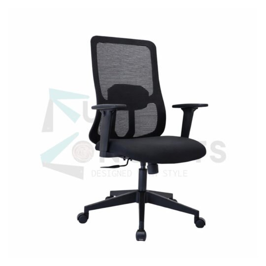 Furniconcepts Ozone MB Medium Back Chair | Ergonomic Mesh Office Seating, Task Chair | Breathable Mesh Back, Lumbar Support, Adjustable Height