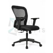 Furniconcepts Matrix MB Medium Back Chair | Modern Office Seating, Task Furniture | Angular Design, Mesh Back, Lumbar Support, Adjustable Arms | Contemporary Workstation Chair, Ergonomic Seating, Sleek Office